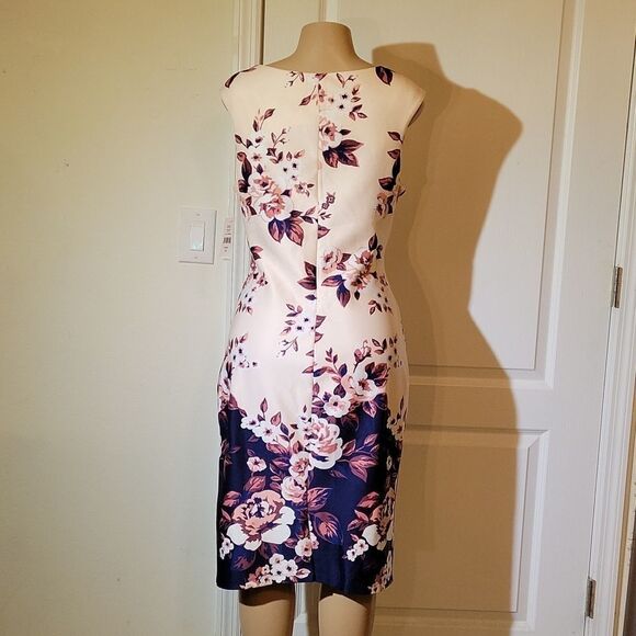 BRAND NEW GLAMOUR FLORAL DESIGN  PRINT KNEE LENGTH DRESS - Picture 10 of 14